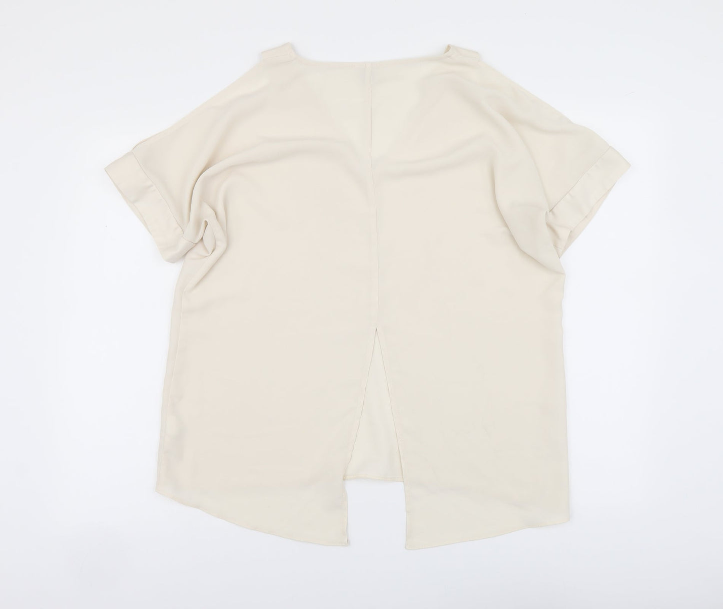 Womens UK Size 12 River Island Beige Basic Blouse