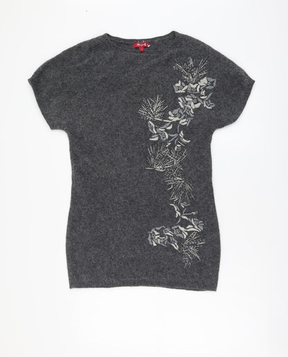 Womens UK Size S Monsoon Grey Tunic Jumper