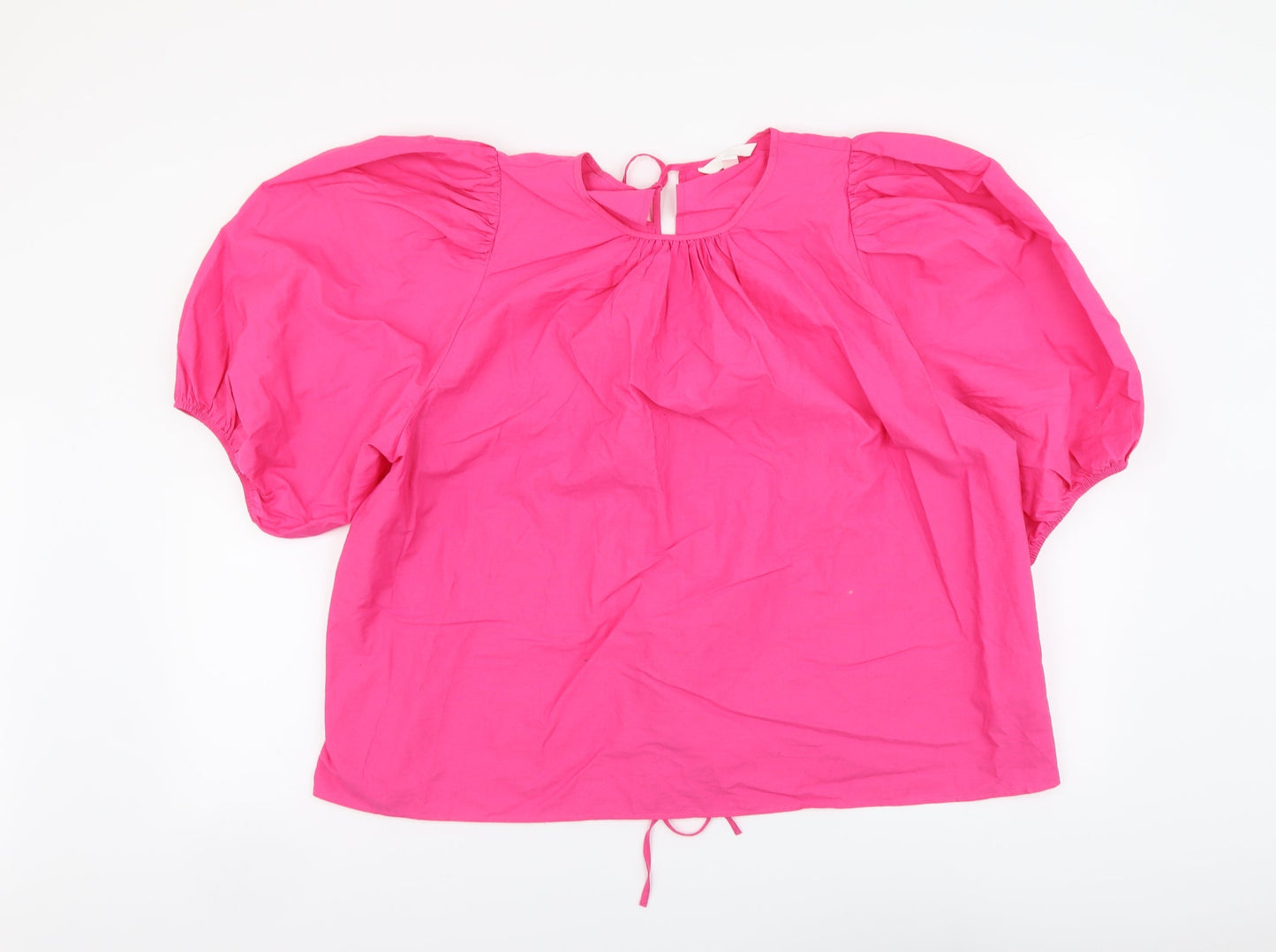 Womens UK Size L H&M Pink Basic Blouse