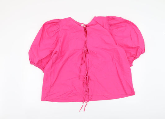 Womens UK Size L H&M Pink Basic Blouse