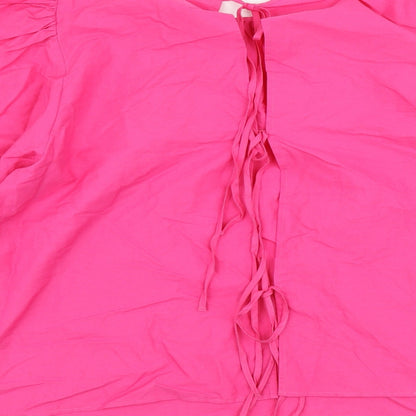 Womens UK Size L H&M Pink Basic Blouse