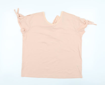 Womens UK Size 14 Marks and Spencer Pink Basic T-Shirt