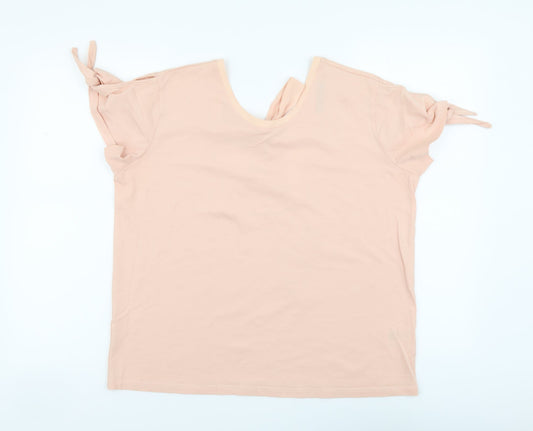 Womens UK Size 14 Marks and Spencer Pink Basic T-Shirt