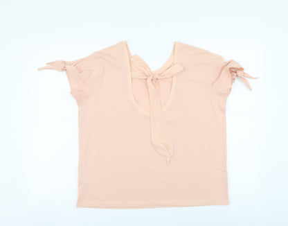 Womens UK Size 14 Marks and Spencer Pink Basic T-Shirt