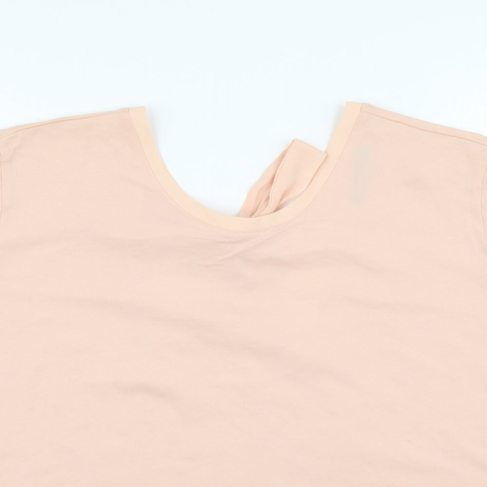 Womens UK Size 14 Marks and Spencer Pink Basic T-Shirt