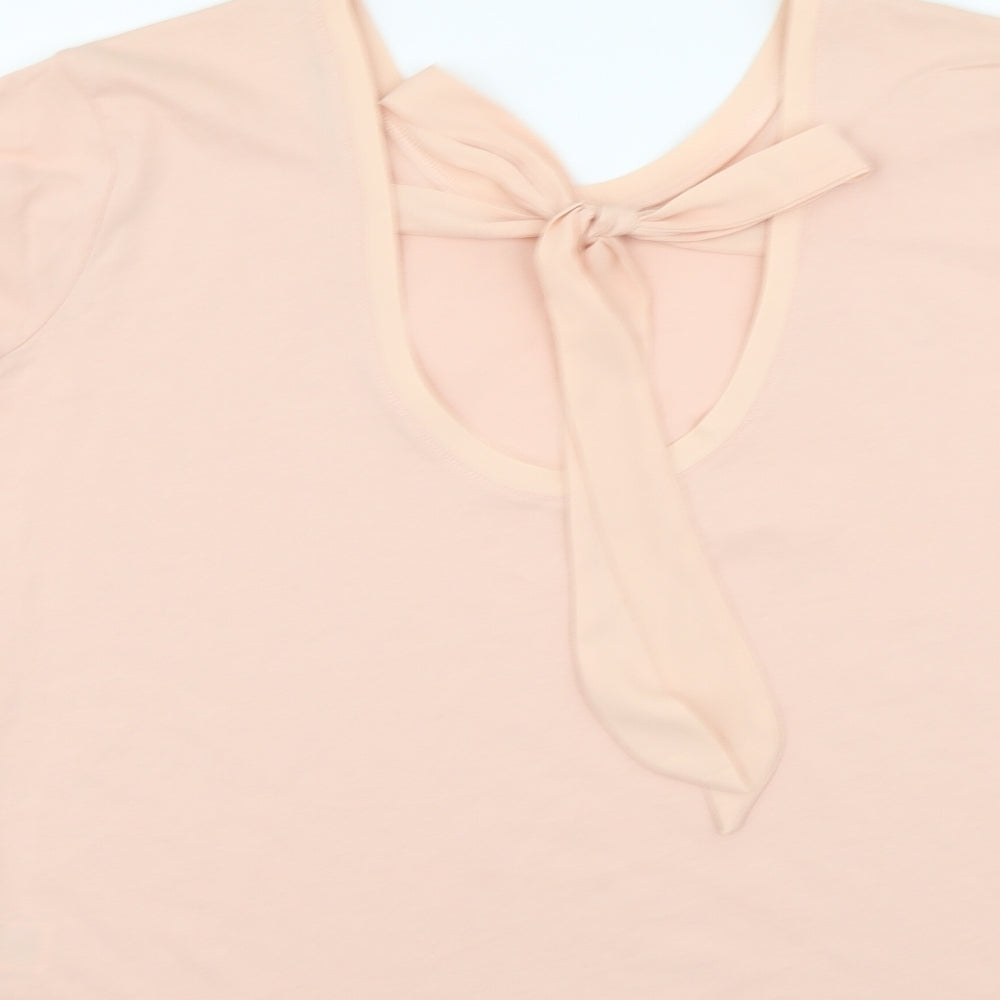 Womens UK Size 14 Marks and Spencer Pink Basic T-Shirt