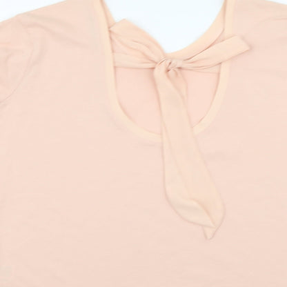 Womens UK Size 14 Marks and Spencer Pink Basic T-Shirt