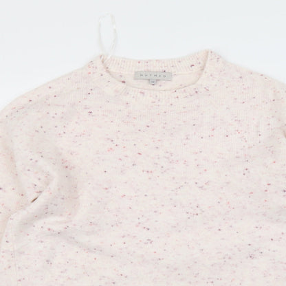Nutmeg Womens Pink Round Neck Acrylic Pullover Jumper Size 10