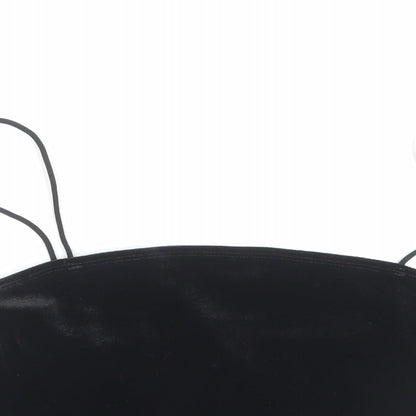 SheIn Womens Black Polyester Cropped Tank Size M Square Neck