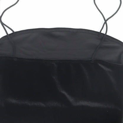 SheIn Womens Black Polyester Cropped Tank Size M Square Neck