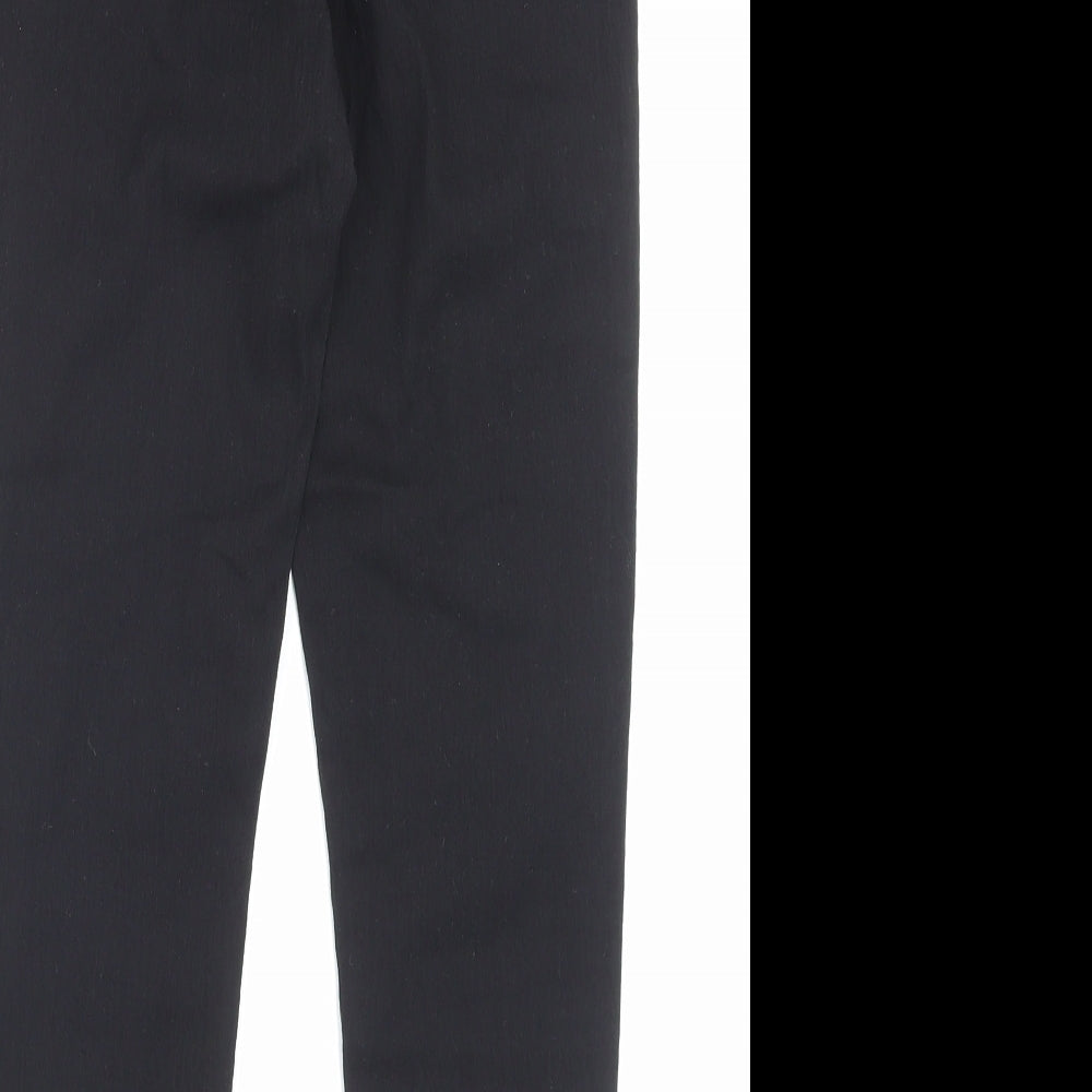 Denim & Co. Womens Black Cotton Jegging Trousers Size 10 L26 in Regular