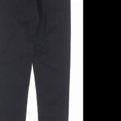 Denim & Co. Womens Black Cotton Jegging Trousers Size 10 L26 in Regular