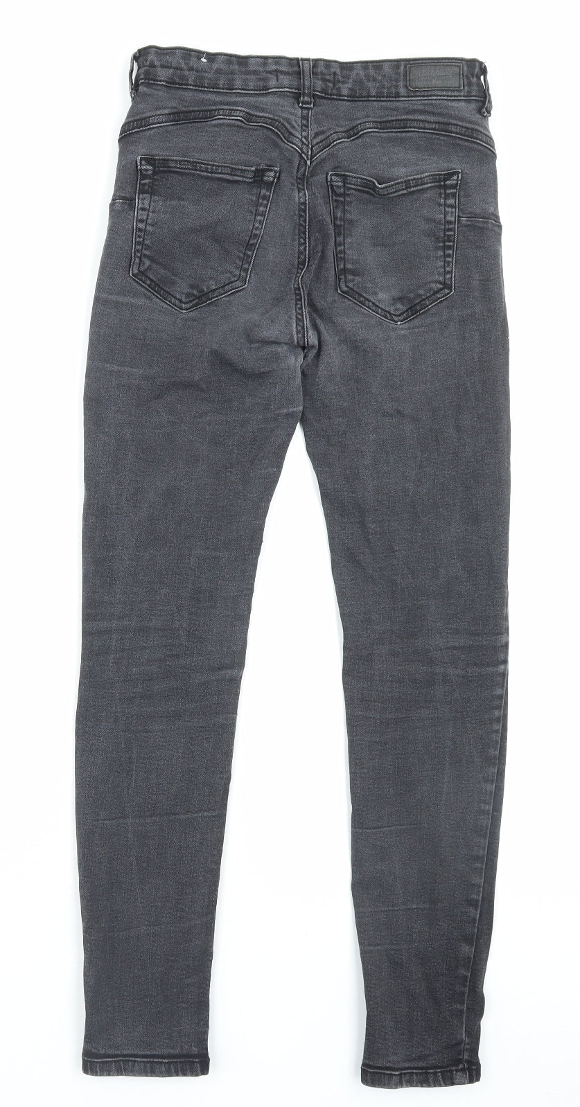 Pull&Bear Womens Black Cotton Skinny Jeans Size 8 L26 in Regular Button