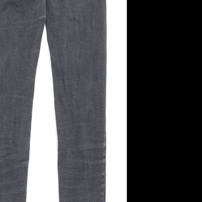 Pull&Bear Womens Black Cotton Skinny Jeans Size 8 L26 in Regular Button