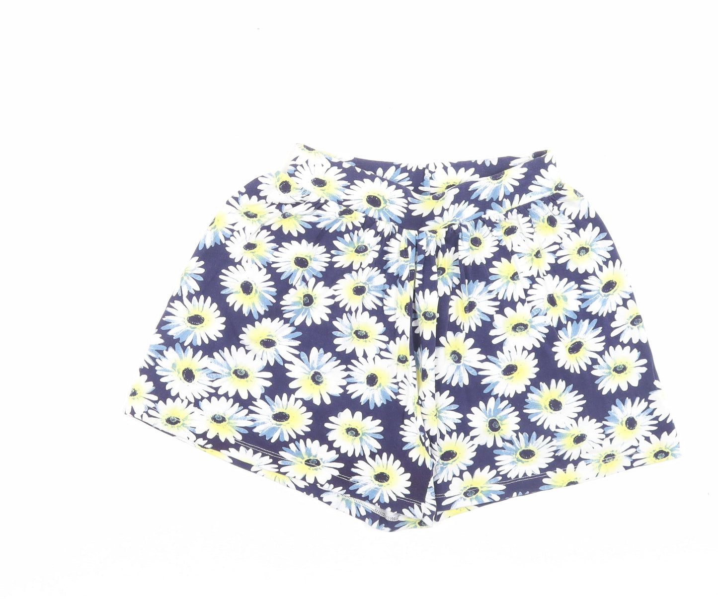 ASOS Womens Blue Floral Viscose Boyfriend Shorts Size 8 Regular Pull On