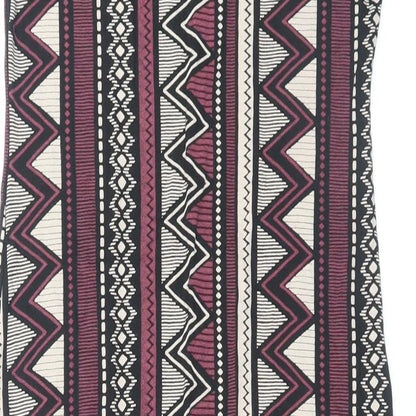 London Womens Multicoloured Geometric Viscose Bodycon Size M Boat Neck Pullover