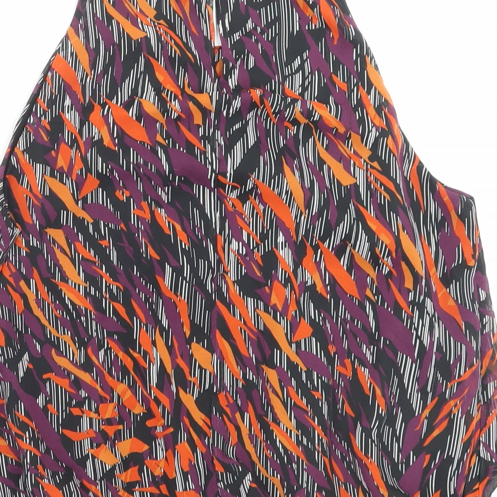 Julian MacDonald Womens Multicoloured Geometric Polyester Basic Tank Size 12 Halter