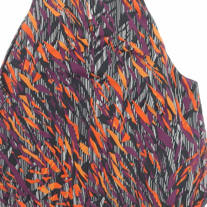 Julian MacDonald Womens Multicoloured Geometric Polyester Basic Tank Size 12 Halter