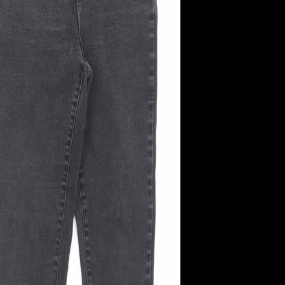 Denim & Co. Womens Black Cotton Skinny Jeans Size 10 L28 in Regular Button