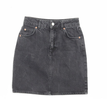 Womens UK Size 6 Topshop A-Line Denim Skirt