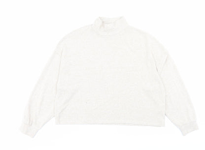 Womens UK Size M New Look Beige Cropped T-Shirt
