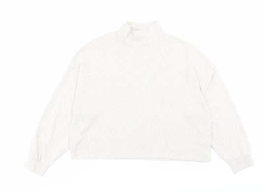 Womens UK Size M New Look Beige Cropped T-Shirt