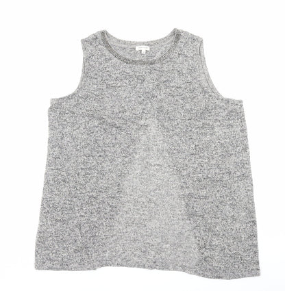 Womens UK Size 10 River Island Grey Basic Tank