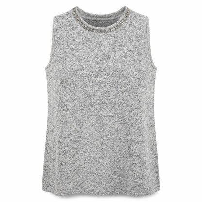 Womens UK Size 10 River Island Grey Basic Tank