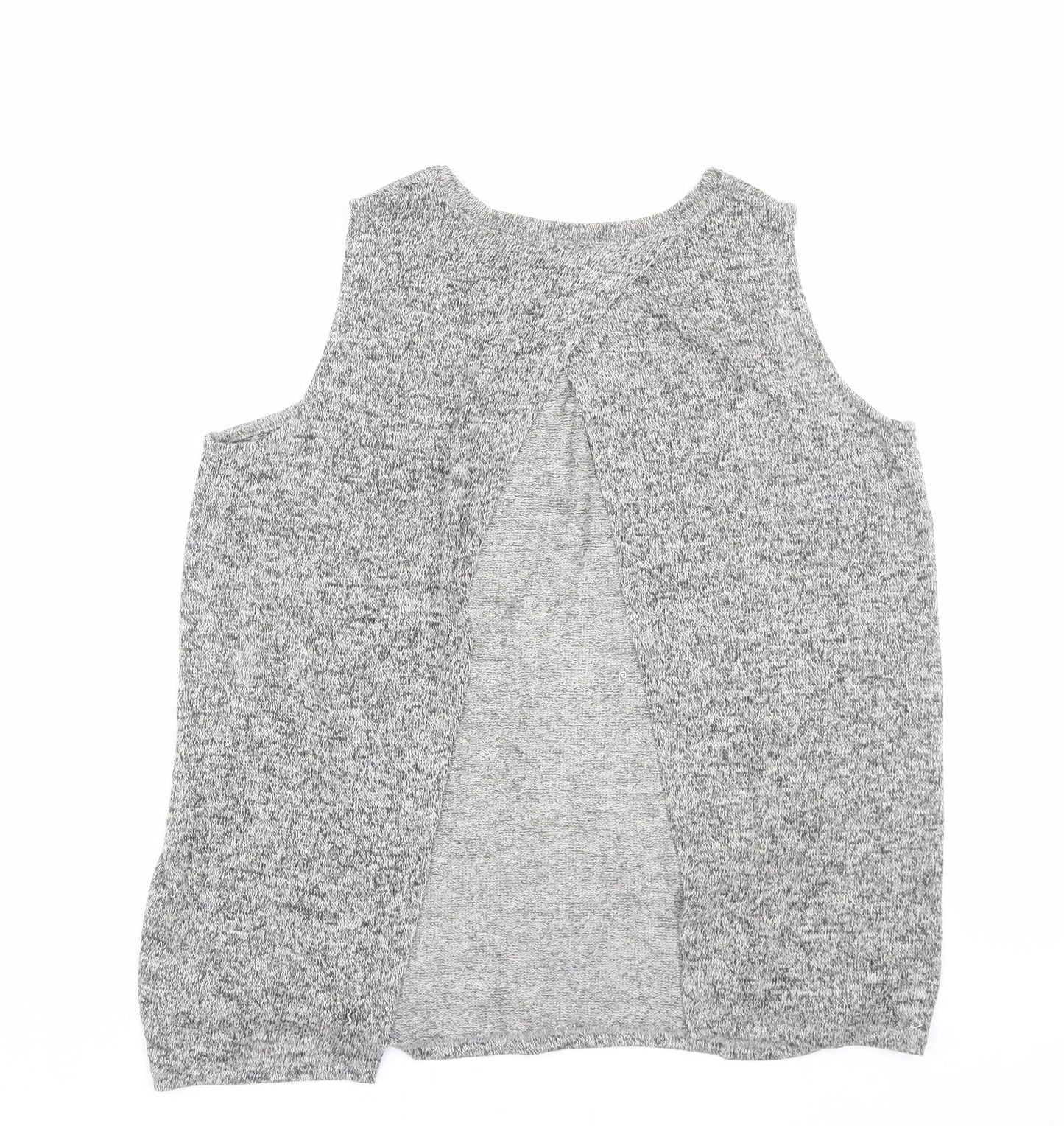 Womens UK Size 10 River Island Grey Basic Tank