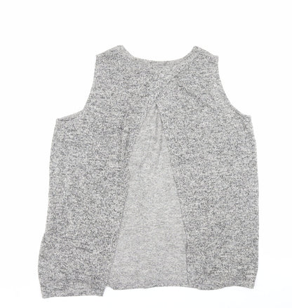 Womens UK Size 10 River Island Grey Basic Tank