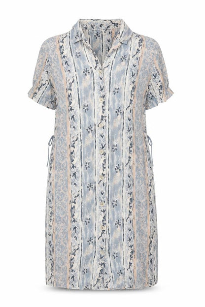 Marks and Spencer Womens Multicoloured Geometric Viscose Shirt Dress Size 12 Collared Button