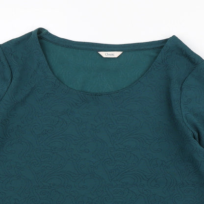 Womens UK Size 14 Marks and Spencer Green Basic T-Shirt