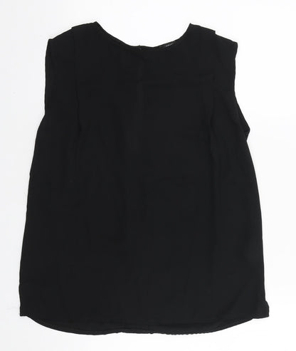 Womens UK Size 10 Warehouse Black Basic Blouse