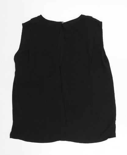 Womens UK Size 10 Warehouse Black Basic Blouse