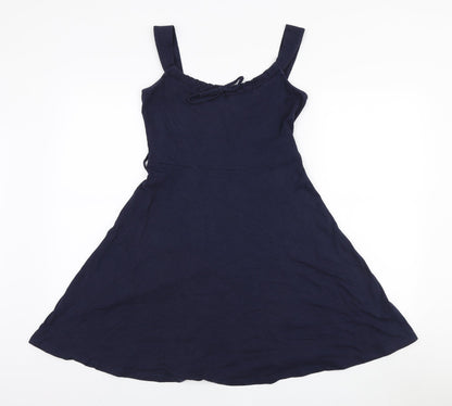 Dorothy Perkins Womens Blue Cotton A-Line Size 10 Sweetheart Pullover