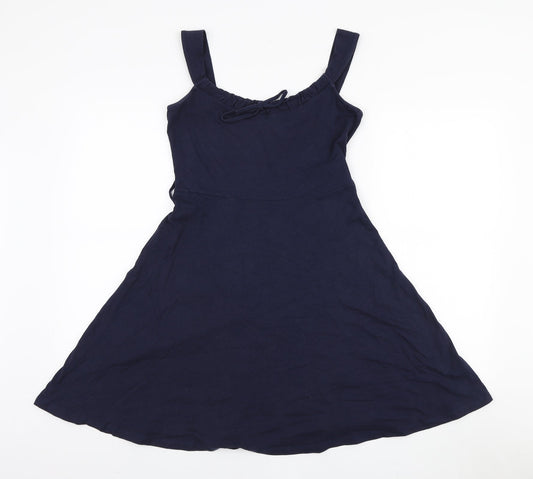 Dorothy Perkins Womens Blue Cotton A-Line Size 10 Sweetheart Pullover