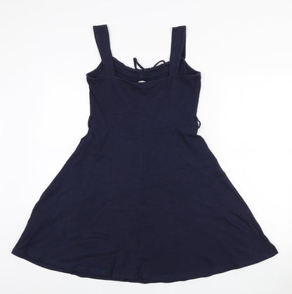 Dorothy Perkins Womens Blue Cotton A-Line Size 10 Sweetheart Pullover