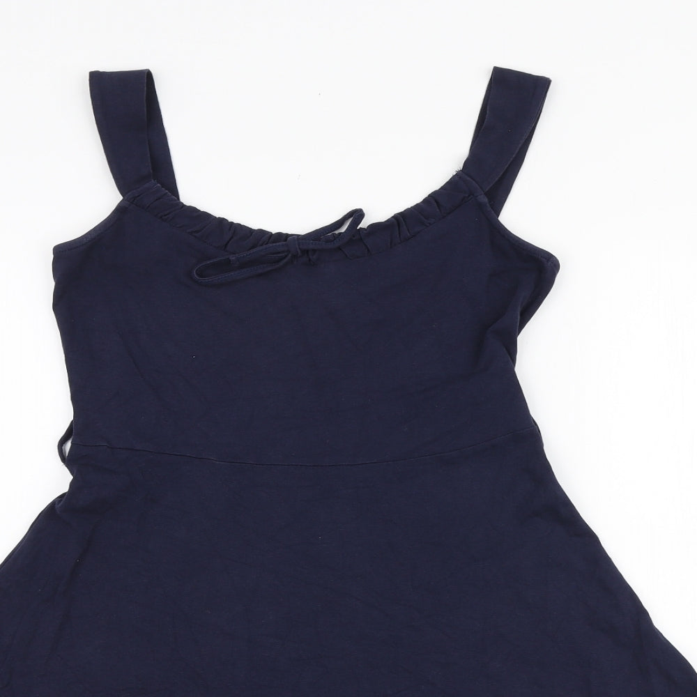 Dorothy Perkins Womens Blue Cotton A-Line Size 10 Sweetheart Pullover