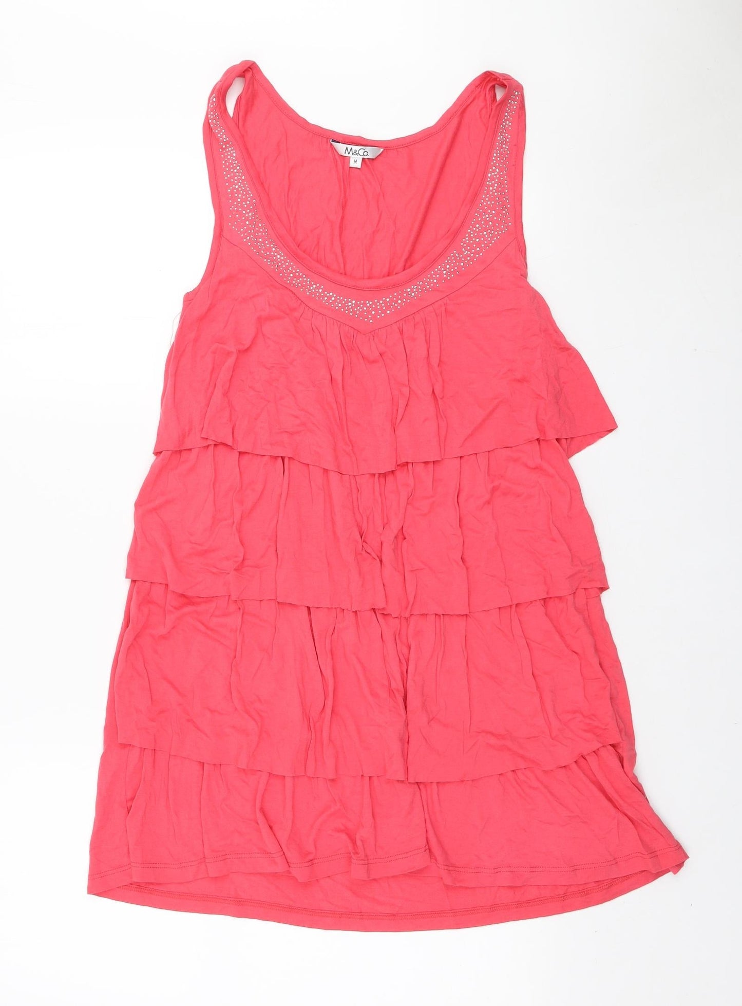 Womens UK Size M M&Co Pink Tunic T-Shirt