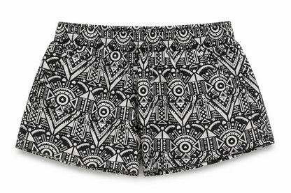 New Look Girls Black Geometric Polyester Sweat Shorts Size S L3 in Regular Drawstring