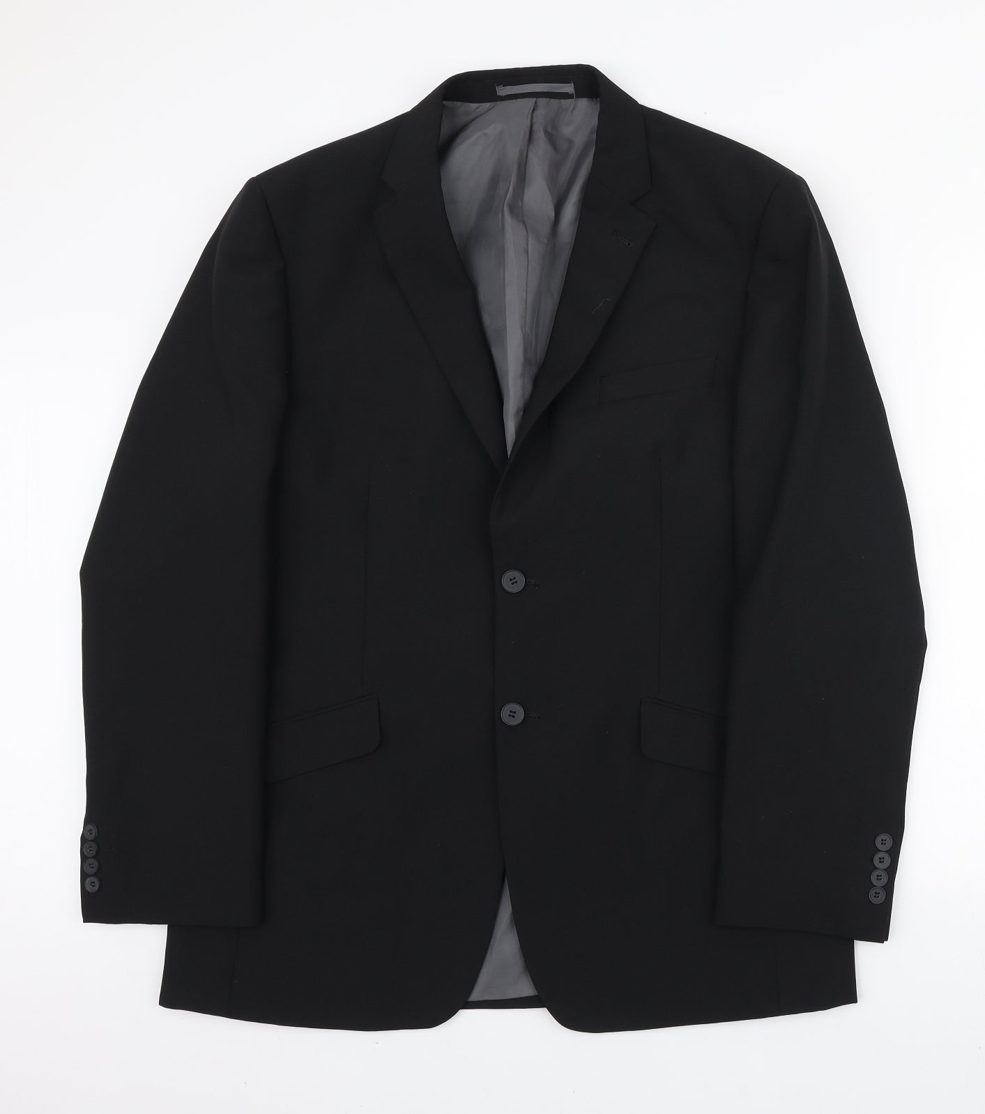 George Mens Black Polyester Jacket Blazer