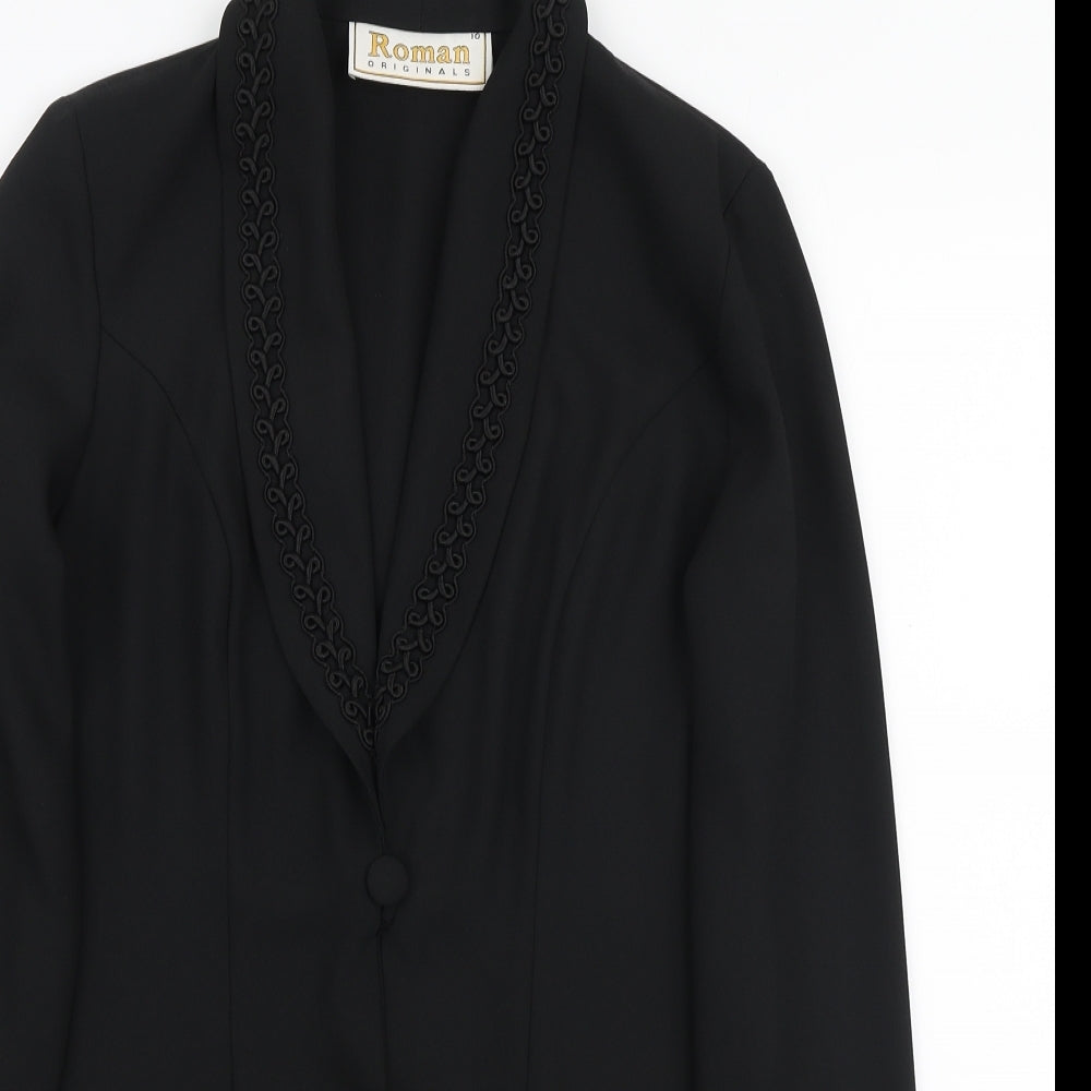 Womens UK Size 10 Roman Originals Black Jacket