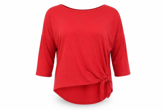 Womens UK Size 14 New Look Red Basic T-Shirt