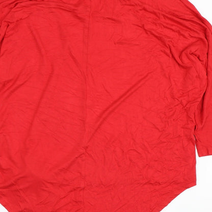 Womens UK Size 14 New Look Red Basic T-Shirt