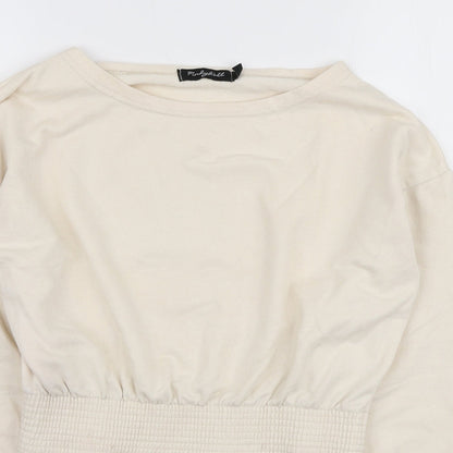 PindyDoll Womens Ivory Polyester Pullover Sweatshirt Size 10 Pullover