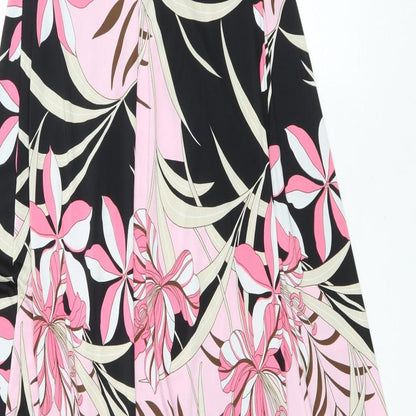 City Goddess Womens Black Floral Polyester Trapeze & Swing Size S Sweetheart Pullover