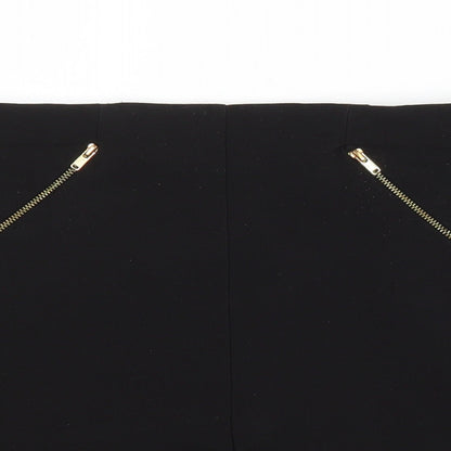 Lost Society Womens Black Polyester Hot Pants Shorts Size 10 L3 in Regular Zip