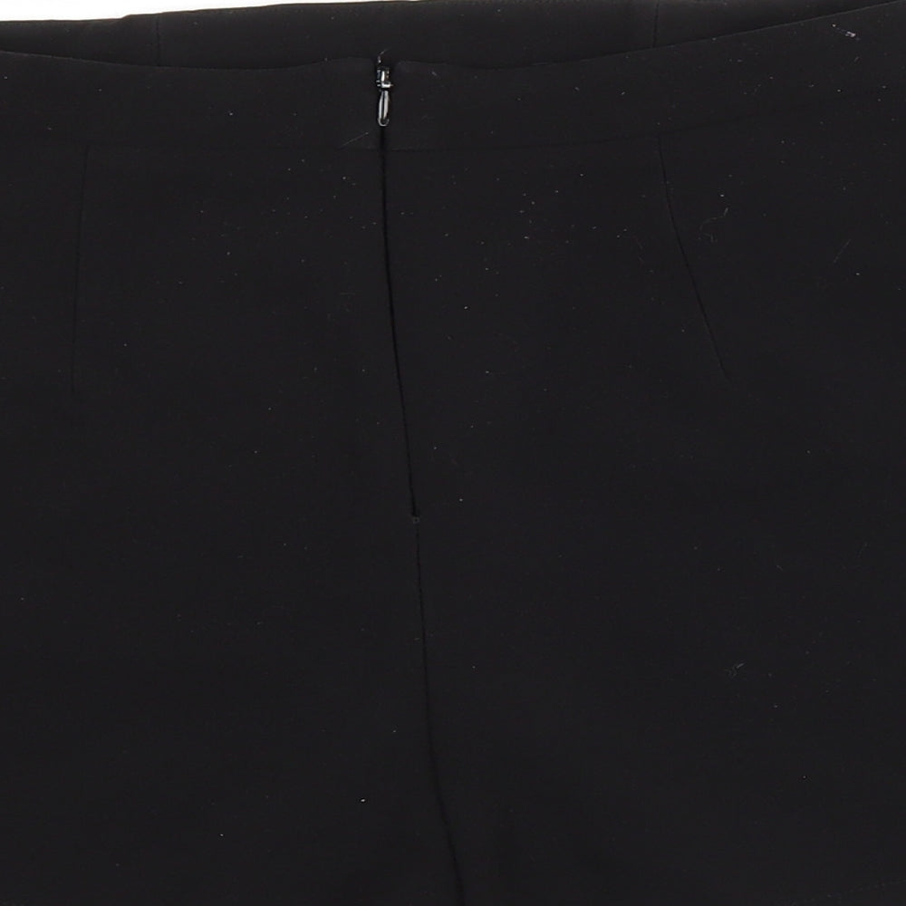 Lost Society Womens Black Polyester Hot Pants Shorts Size 10 L3 in Regular Zip