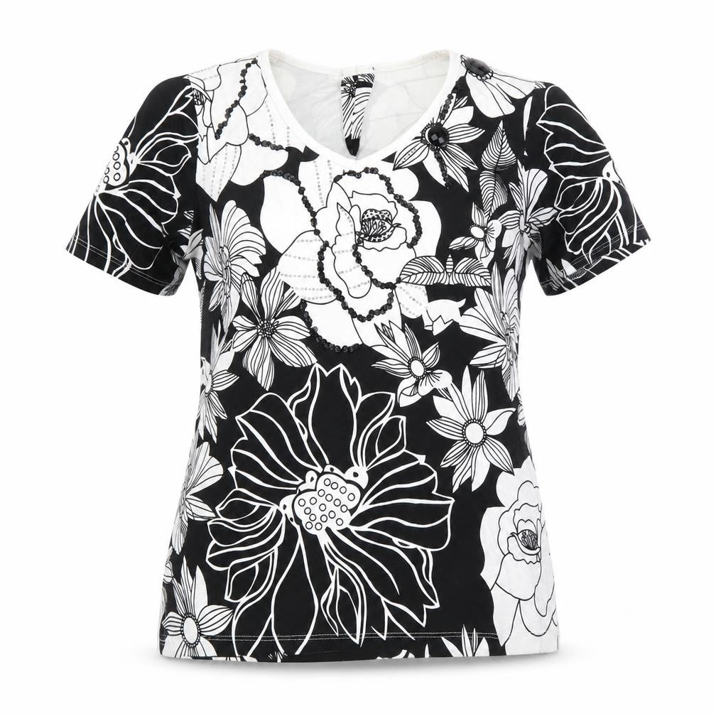 Womens UK Size S Preworn Black Basic T-Shirt