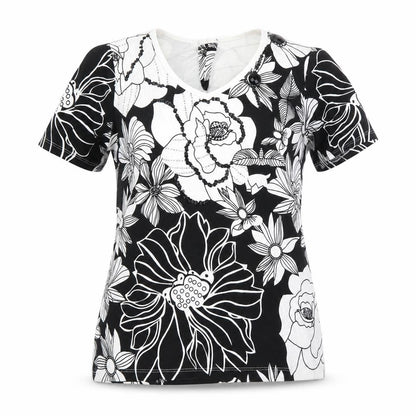 Womens UK Size S Preworn Black Basic T-Shirt